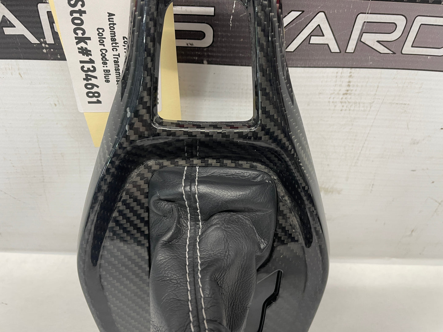2022 Chevy Camaro SS Center Console Shifter Bezel Carbon Wrap Trim w/ Leather Boot OEM - Day's Parts Yard