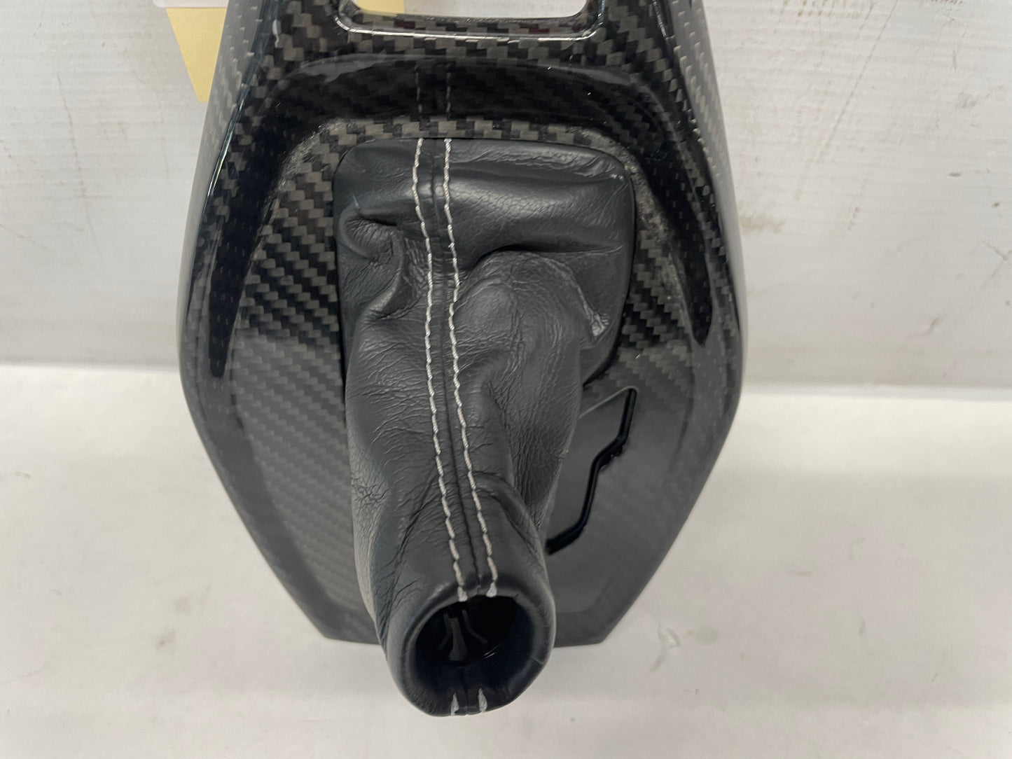 2022 Chevy Camaro SS Center Console Shifter Bezel Carbon Wrap Trim w/ Leather Boot OEM - Day's Parts Yard