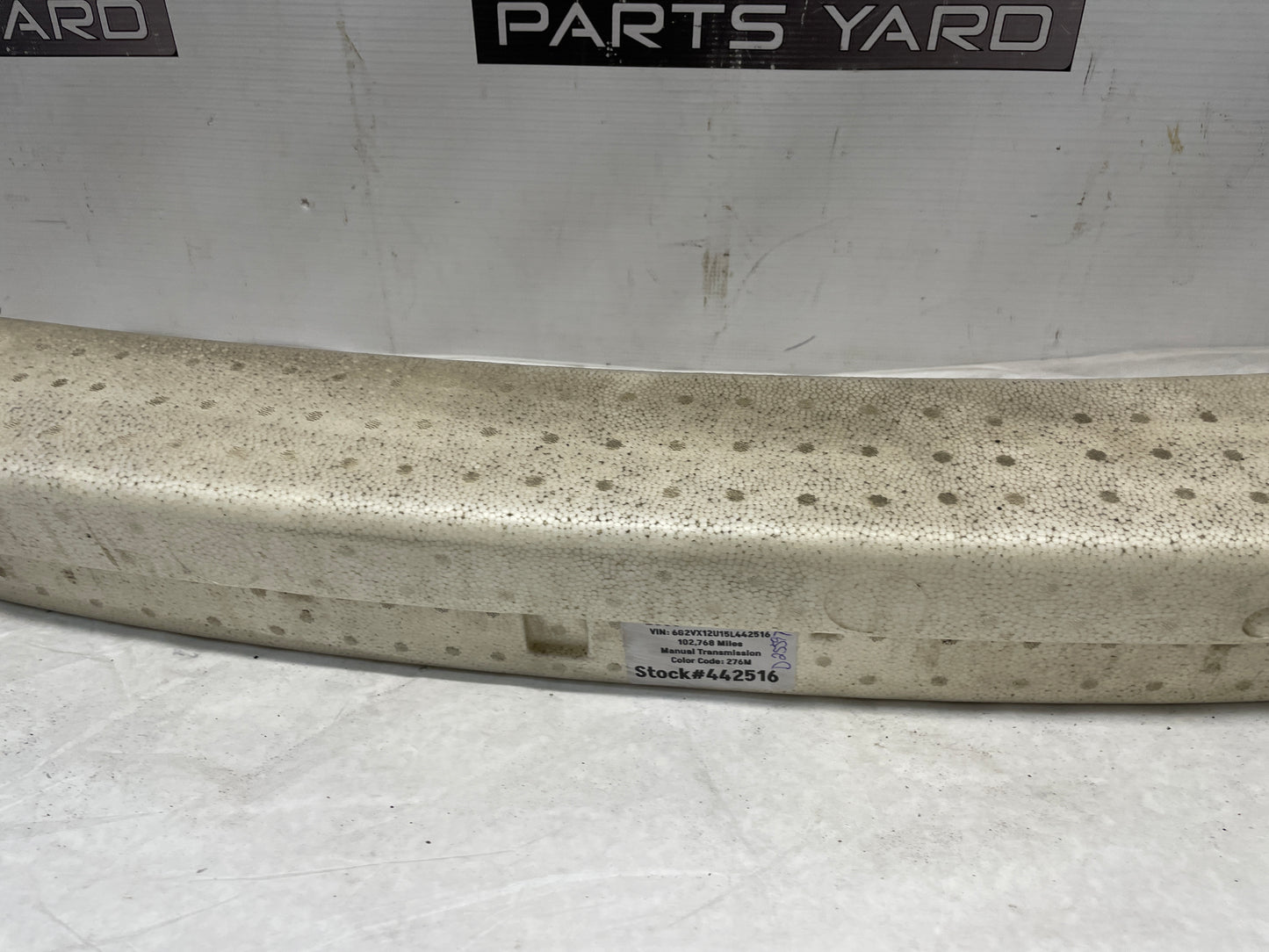 2005 Pontiac GTO Rear Bumper Impact Energy Absorber Foam OEM - Day's Parts Yard