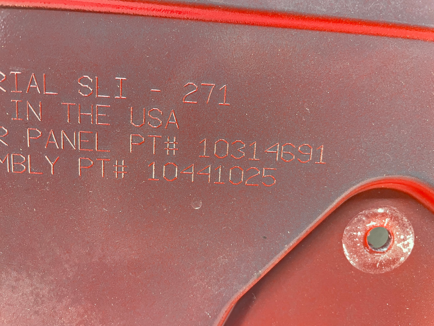 2008 Chevy C6 Corvette LH Driver Exterior Door Red OEM