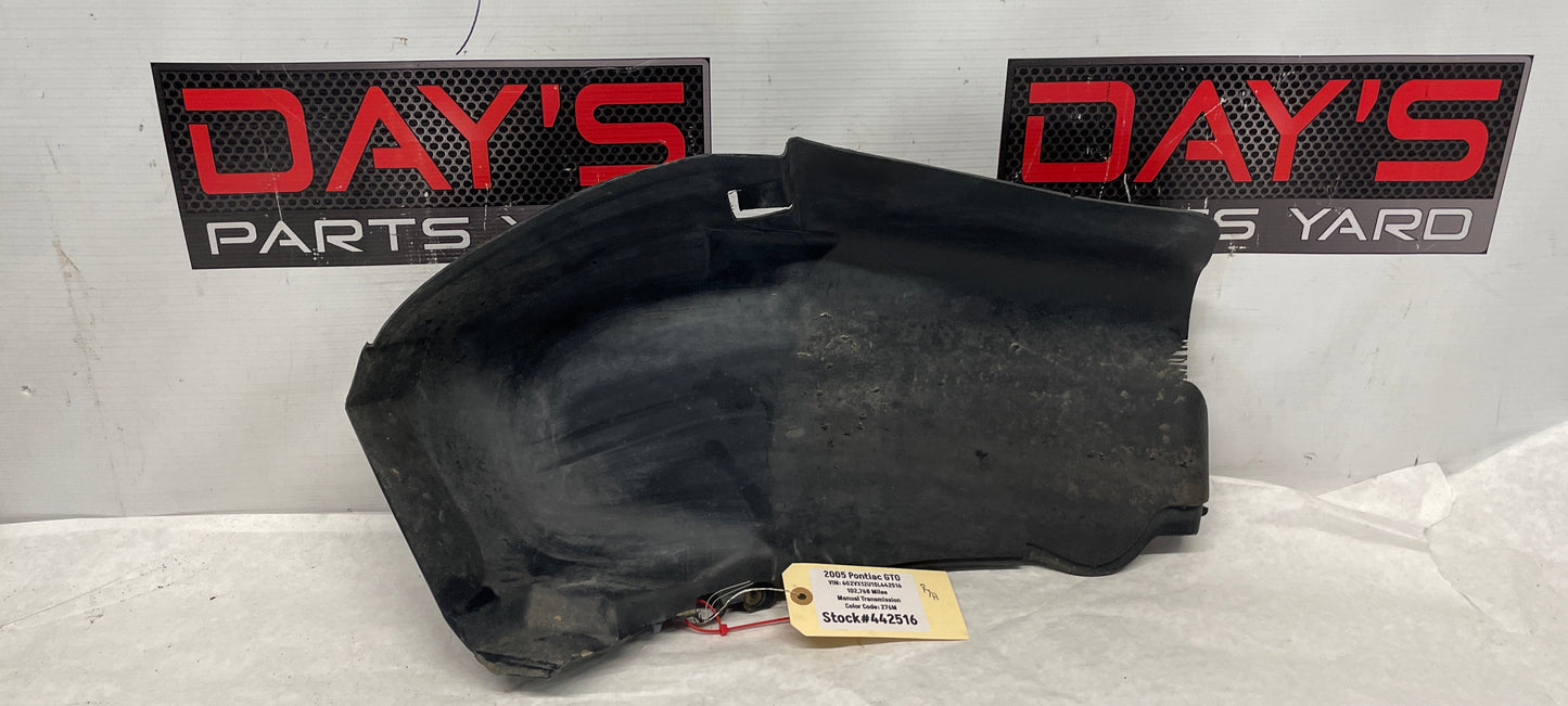2005 Pontiac GTO RH Passenger Rear Wheel Fender Liner OEM - Day's Parts Yard