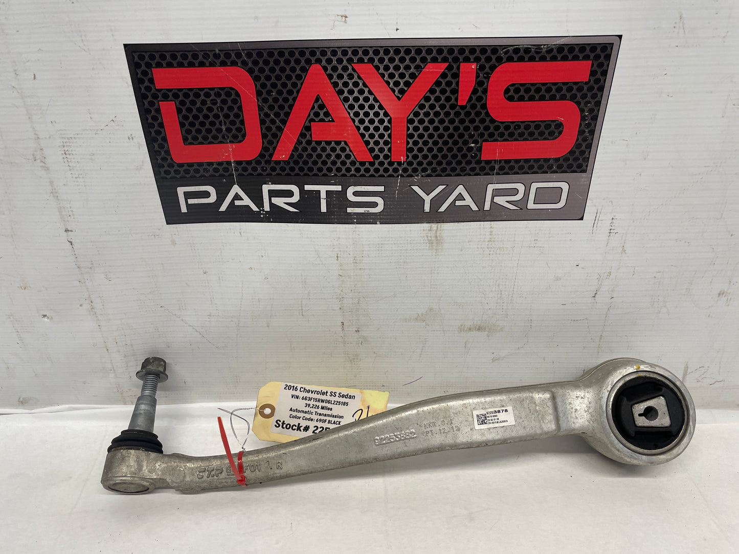 2016 Chevy SS Sedan RH Passenger Front Suspension Lower Control Arm OEM - Day's Parts Yard