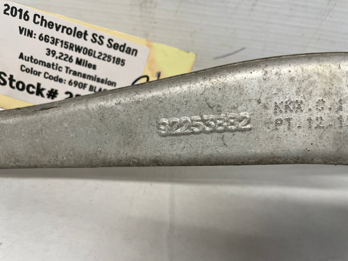 2016 Chevy SS Sedan RH Passenger Front Suspension Lower Control Arm OEM - Day's Parts Yard