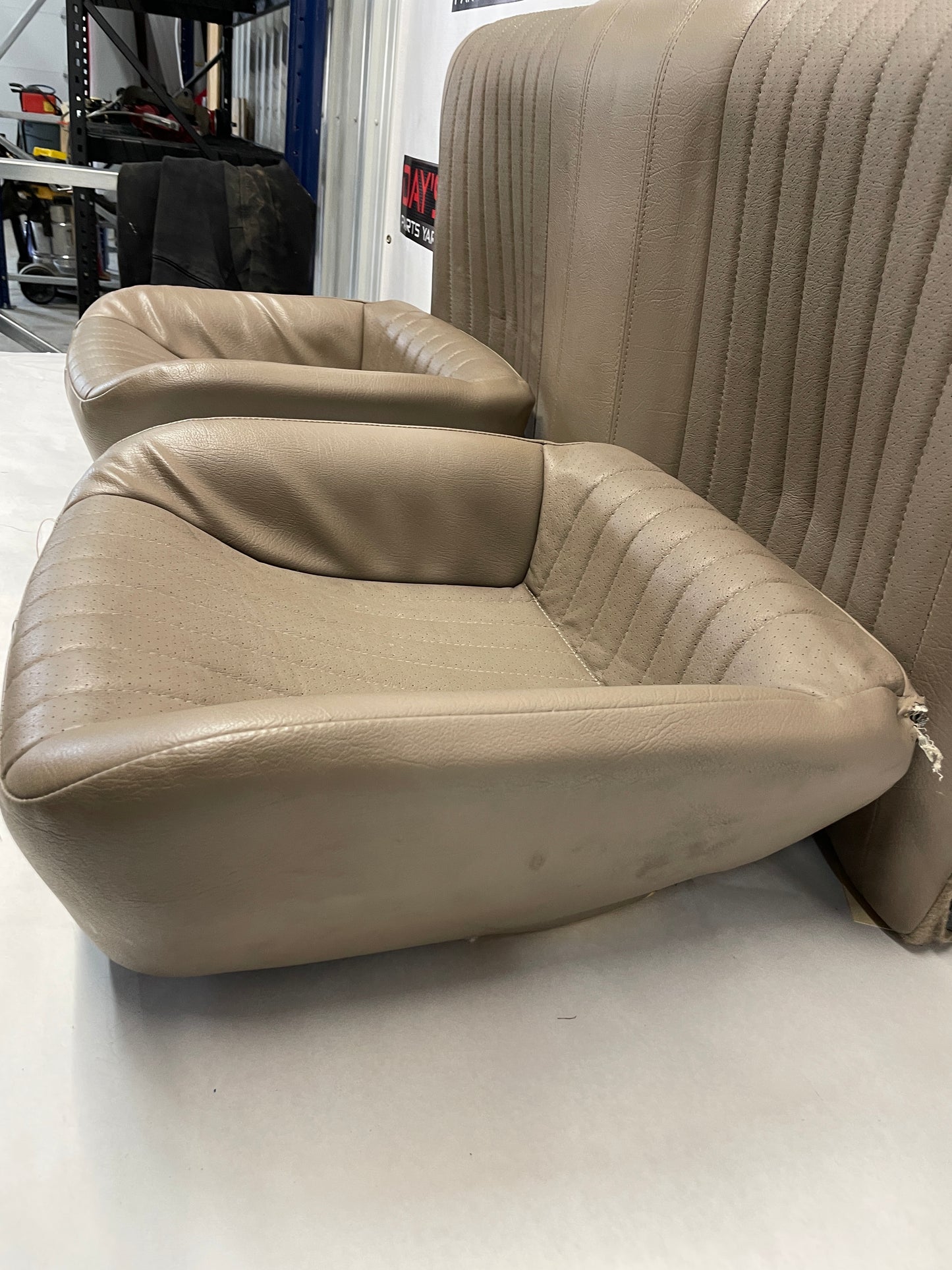 2002 Chevy Camaro Z28 Rear Seats Tan Brown Leather OEM - Day's Parts Yard
