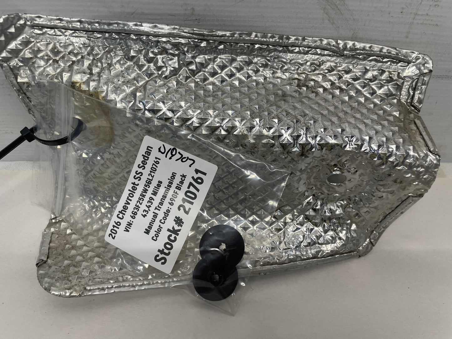 2016 Chevy SS Sedan Engine Motor Starter Heat Shield OEM - Day's Parts Yard