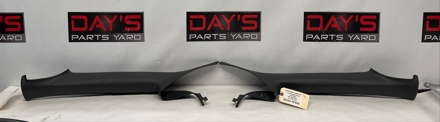 1999 Chevy Camaro Z28 RH & LH Interior A Pillar Windshield Trim OEM Graphite - Day's Parts Yard
