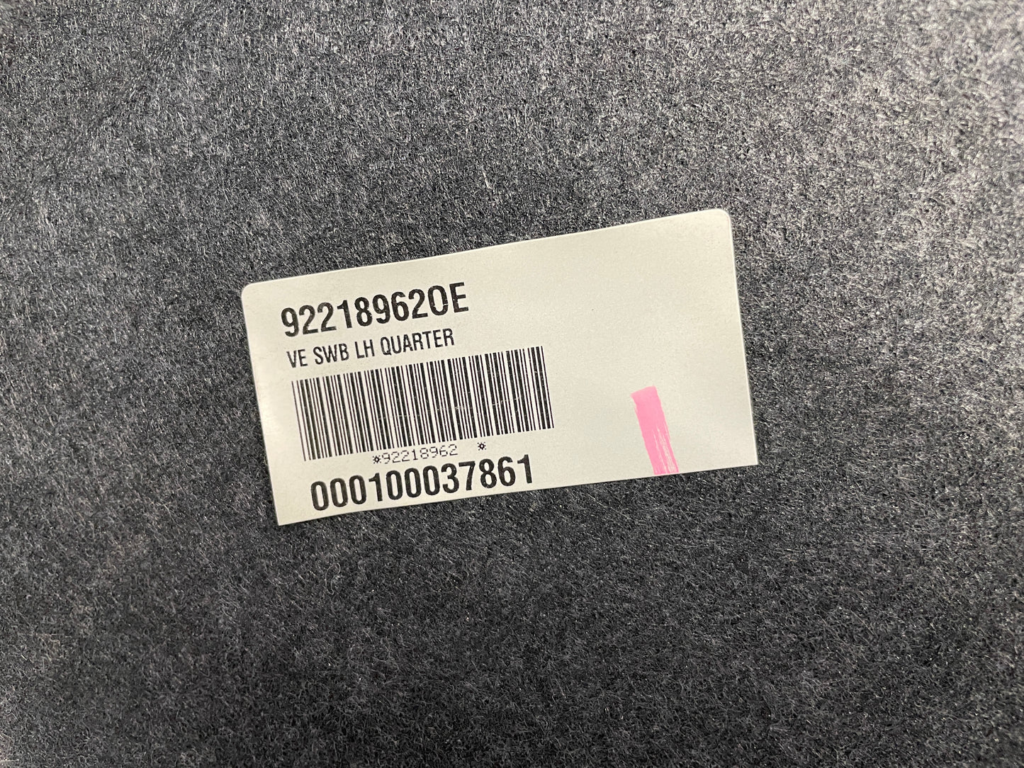 2009 Pontiac G8 GT LH Driver Quarter Liner Truck Cargo Felt Carpet OEM - Day's Parts Yard