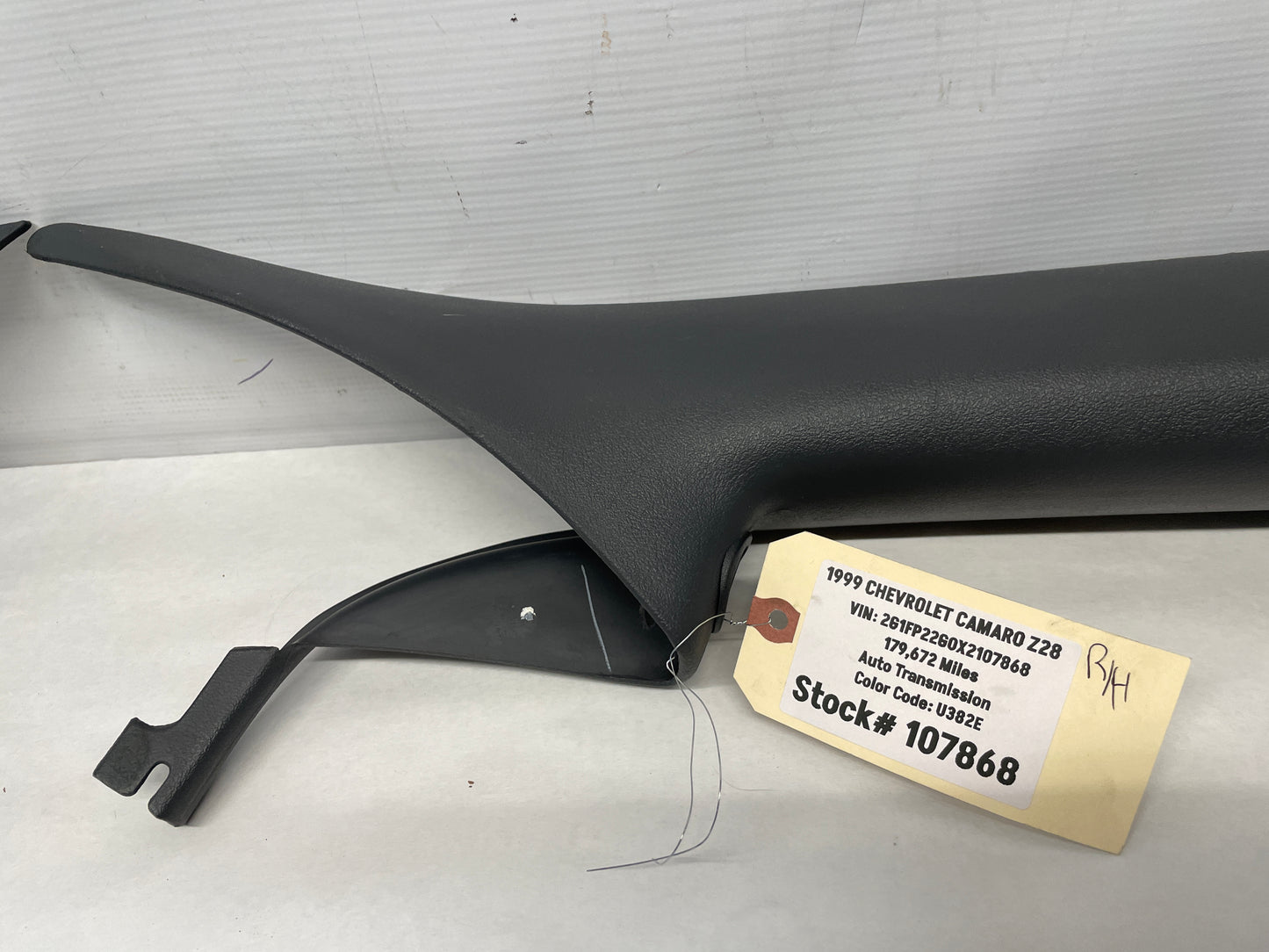 1999 Chevy Camaro Z28 RH & LH Interior A Pillar Windshield Trim OEM Graphite - Day's Parts Yard