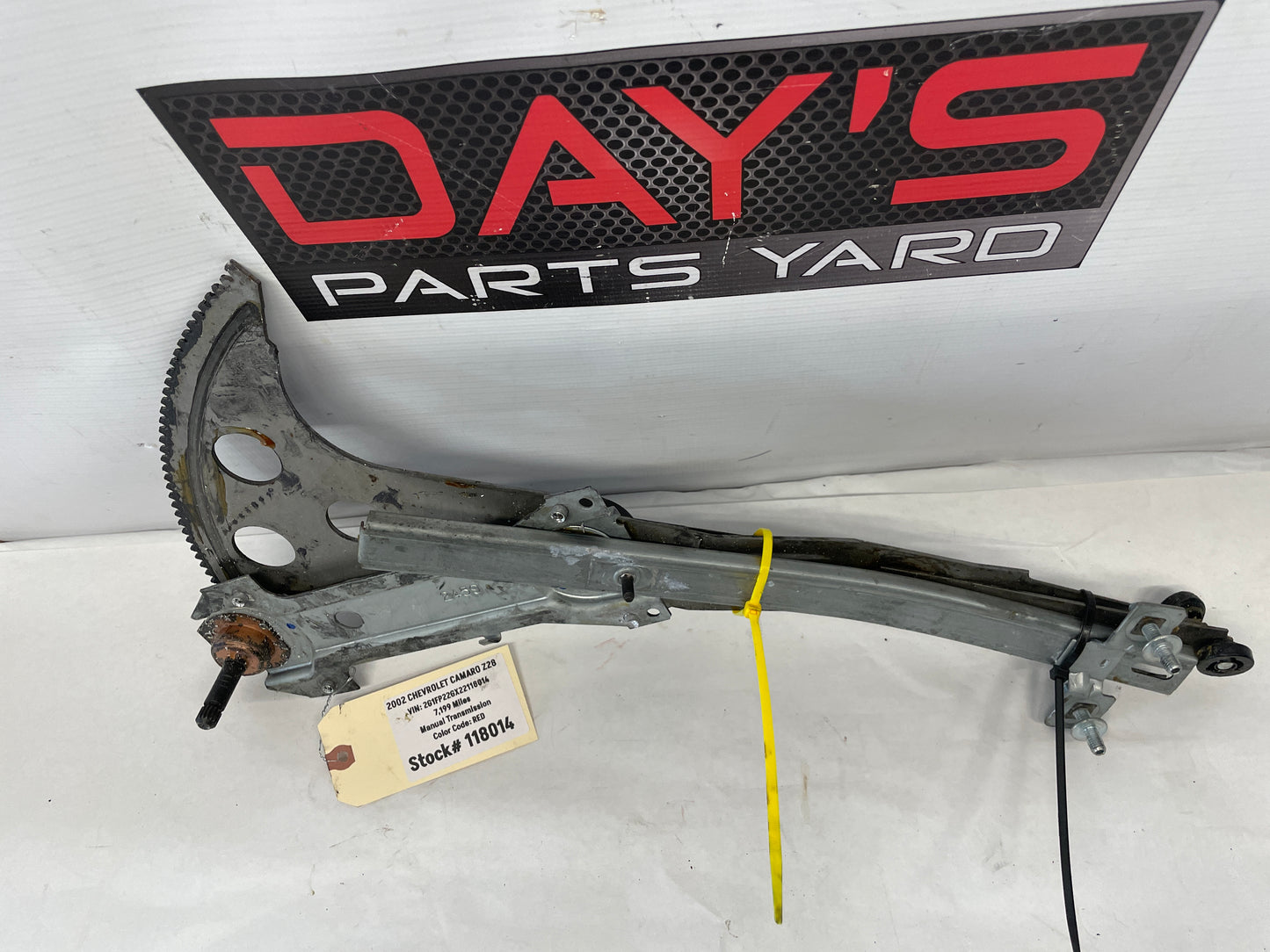 2002 Chevy Camaro Z28 LH Driver Manual Crank Window Regulator OEM - Day's Parts Yard