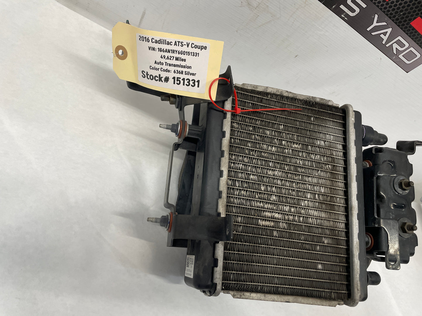 2016 Cadillac ATS-V Coupe RH Passenger Auxiliary Radiator Charge Air Cooler OEM - Day's Parts Yard