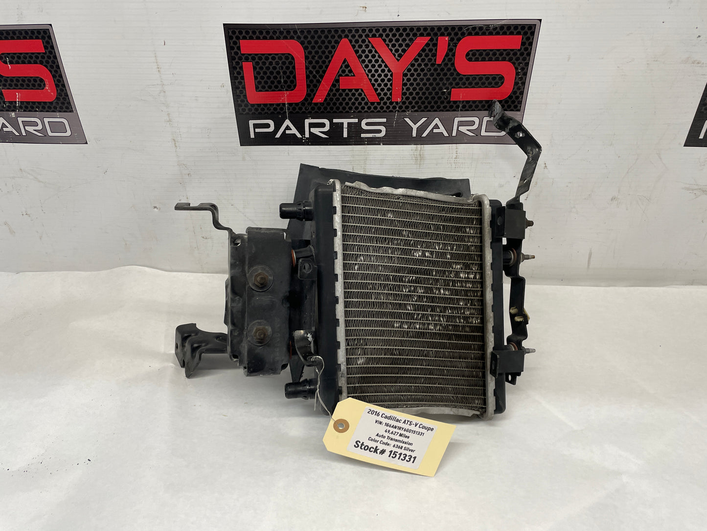 2016 Cadillac ATS-V Coupe LH Driver Auxiliary Radiator Charge Air Cooler OEM - Day's Parts Yard