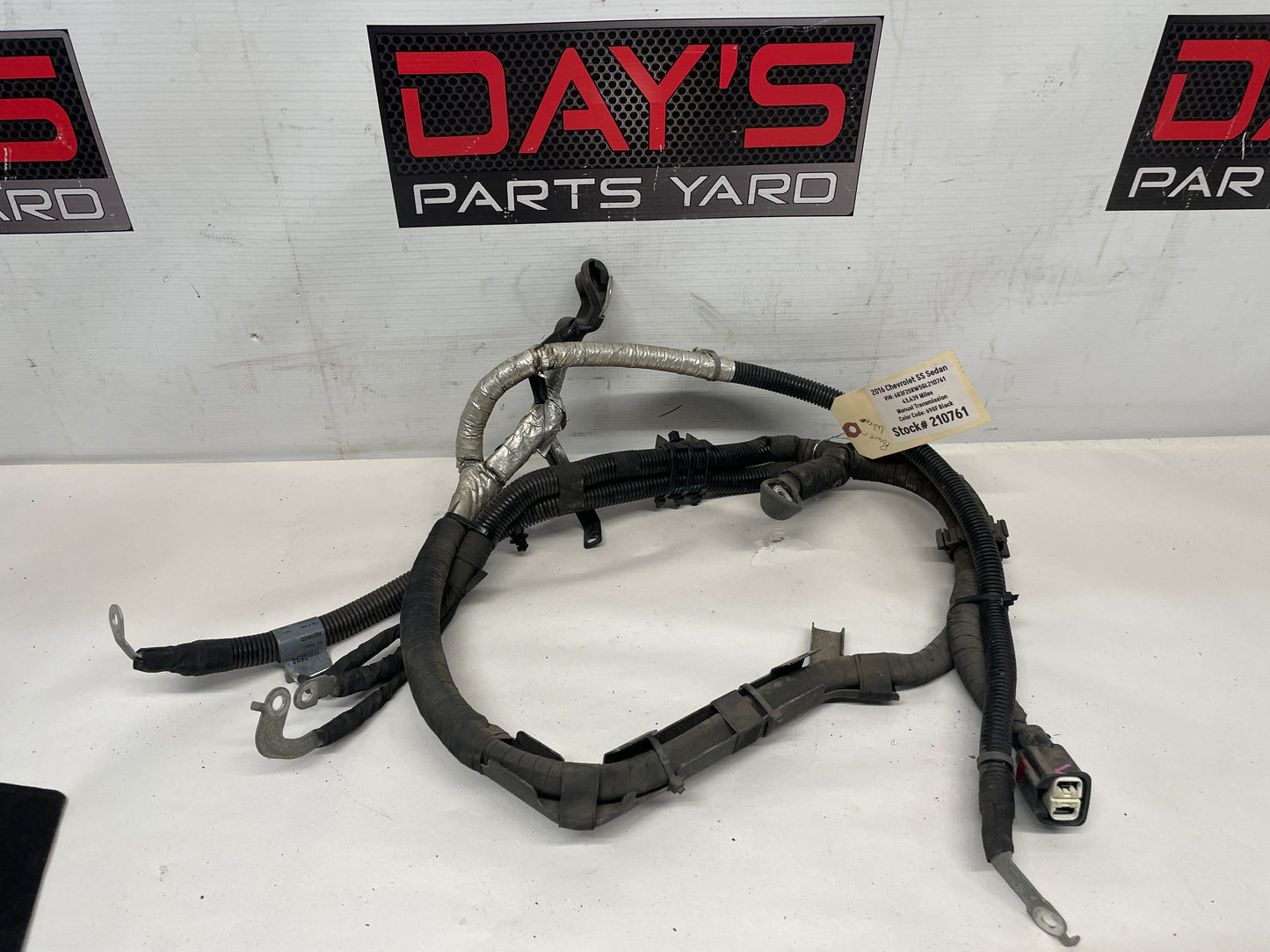2016 Chevy SS Sedan Alternator Starter Positive Cable Wire Wiring Harness OEM - Day's Parts Yard