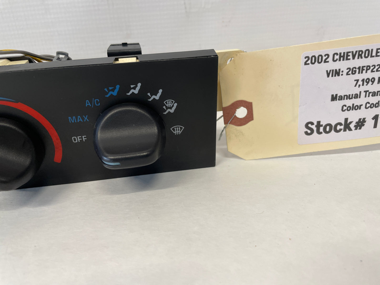 2002 Chevy Camaro Z28 HVAC Temperature Control Switch Panel OEM - Day's Parts Yard