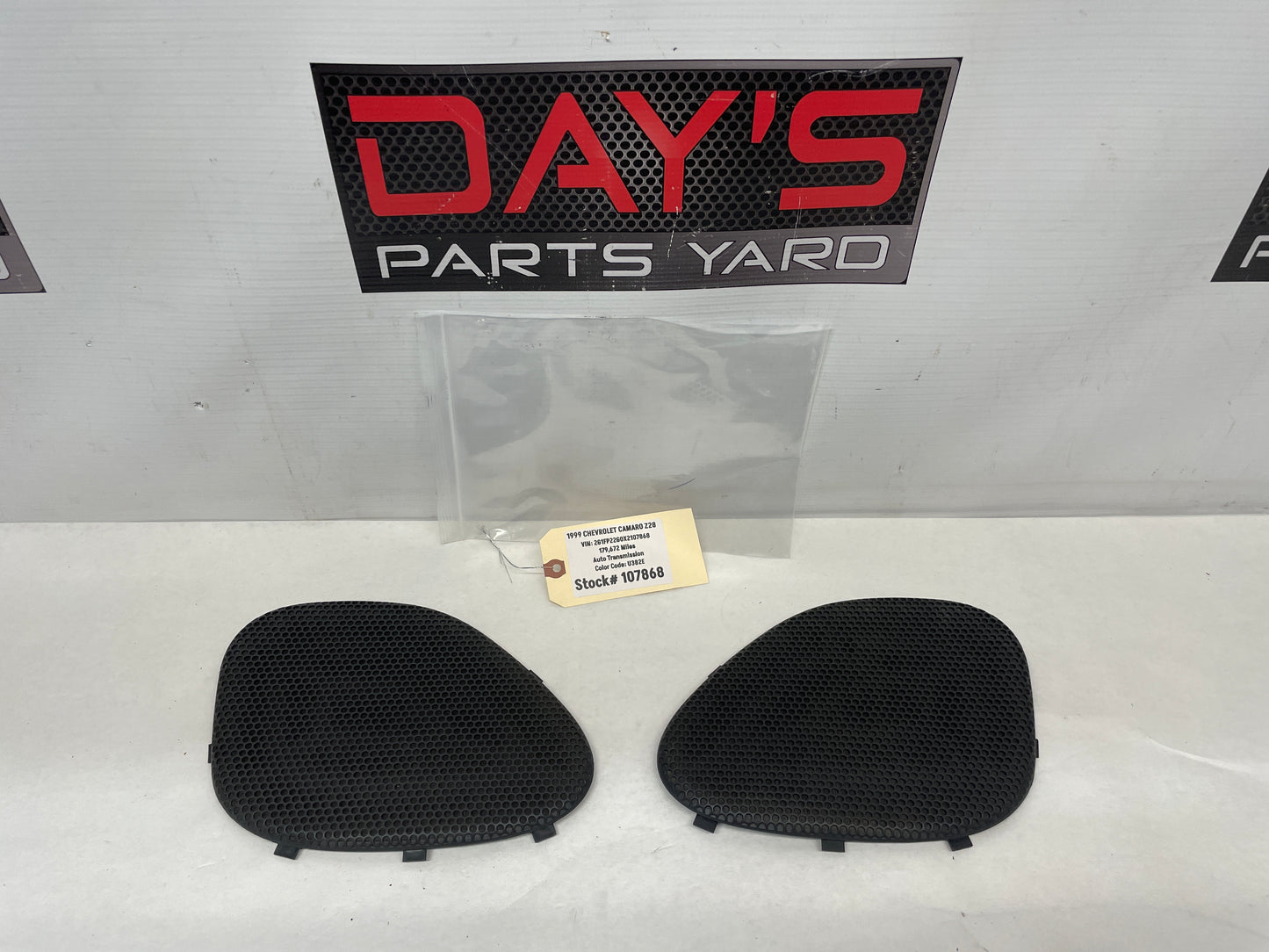 1999 Chevy Camaro Z28 Rear RH & LH Speaker Grills Cover - Day's Parts Yard