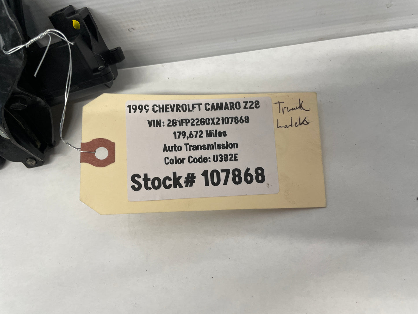 1999 Chevy Camaro Z28 Trunk Deck Lid Hatch Latch OEM - Day's Parts Yard