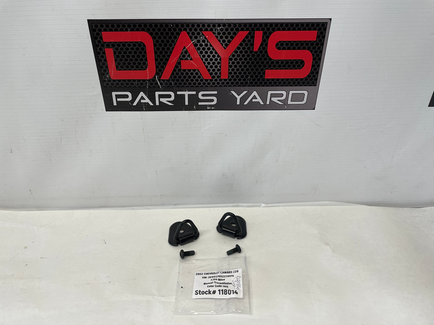 2002 Chevy Camaro Z28 Rear Hatch Area Cargo Tie Down Anchor Points OEM - Day's Parts Yard
