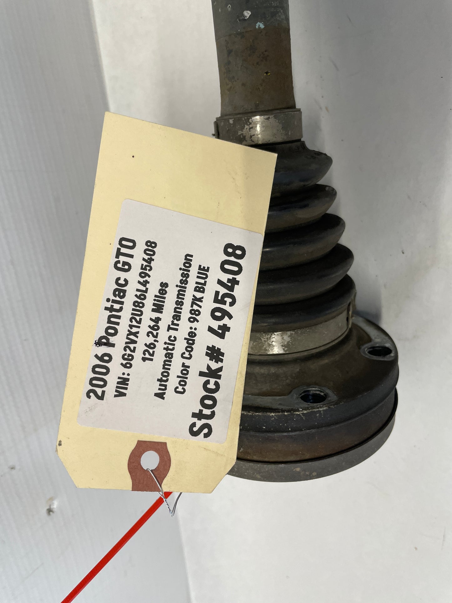 2006 Pontiac GTO RH Passenger Rear CV Axle Half Shaft OEM - Day's Parts Yard