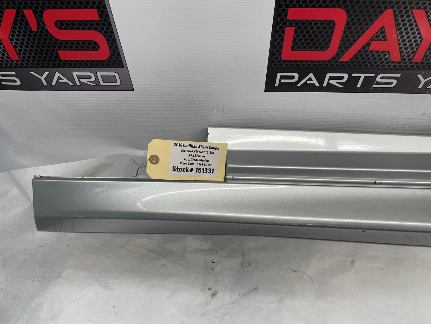 2016 Cadillac ATS-V Coupe LH Driver Side Skirt Rocker Molding Panel OEM - Day's Parts Yard