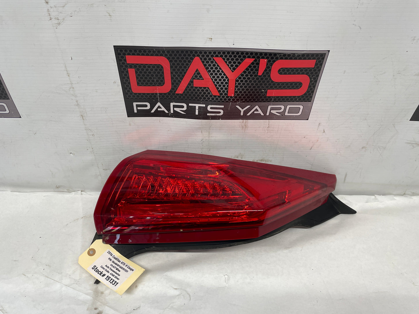 2016 Cadillac ATS-V Coupe Rear LH Driver Tail Light Tail Light Lamp OEM - Day's Parts Yard