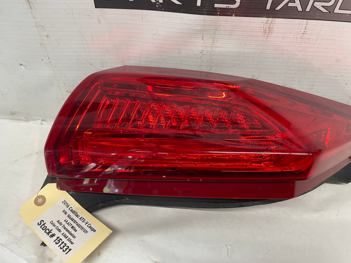 2016 Cadillac ATS-V Coupe Rear LH Driver Tail Light Tail Light Lamp OEM - Day's Parts Yard