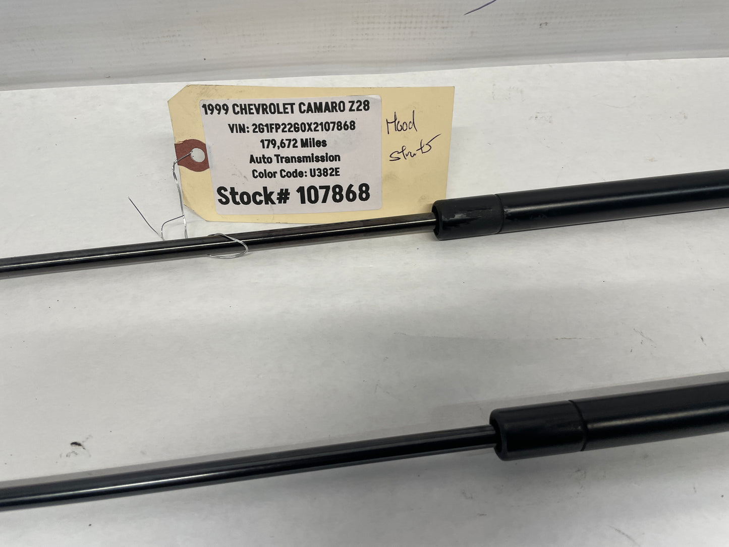 1999 Chevy Camaro Z28 RH & LH Hood Lift Supports Shock Struts OEM - Day's Parts Yard