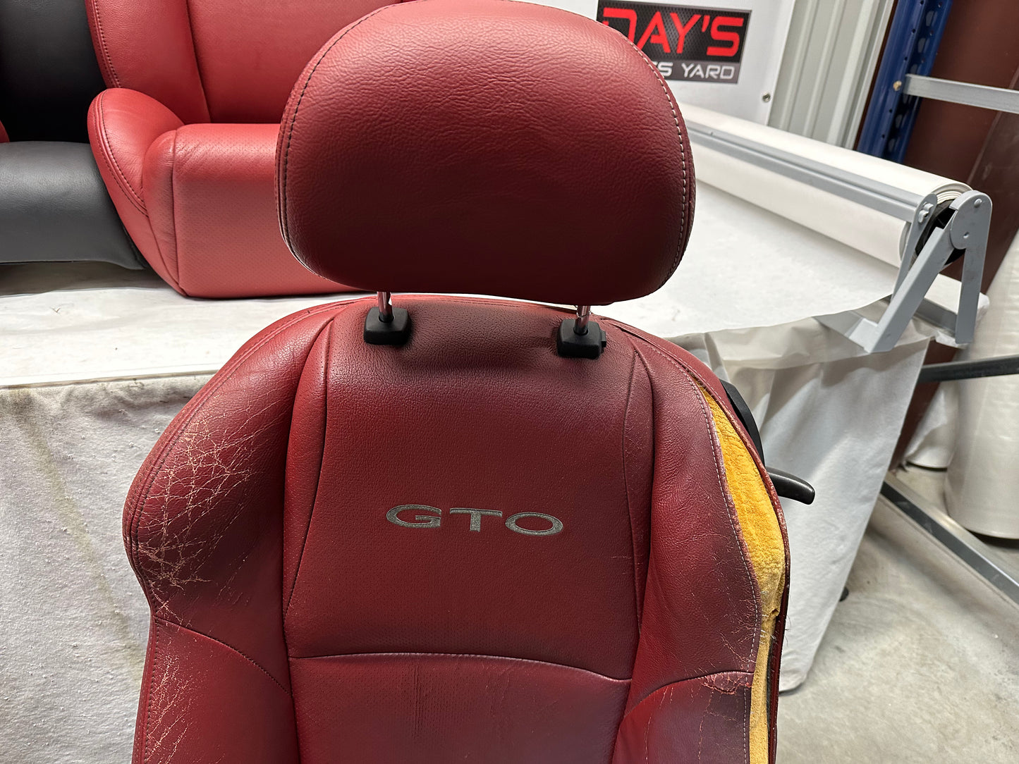 2006 Pontiac GTO Seats Fronts and Rears Red Leather OEM - Day's Parts Yard