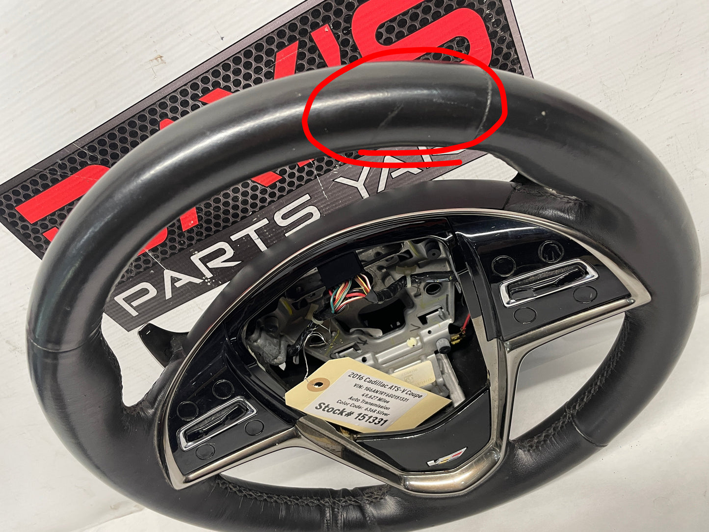 2016 Cadillac ATS-V Coupe Leather Steering Wheel OEM - Day's Parts Yard