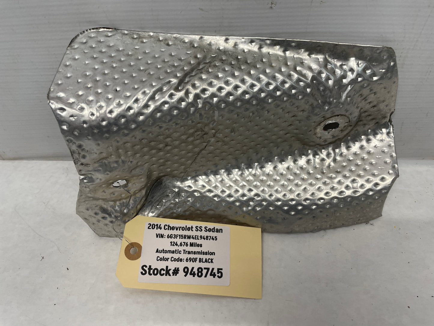 2014 Chevy SS Sedan Fire Wall Heat Shield OEM