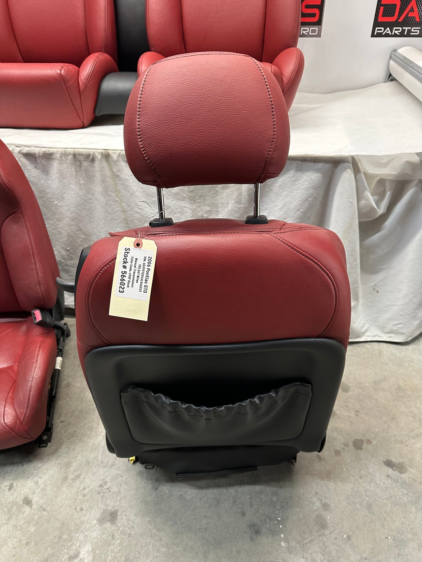 2006 Pontiac GTO Seats Fronts and Rears Red Leather OEM - Day's Parts Yard