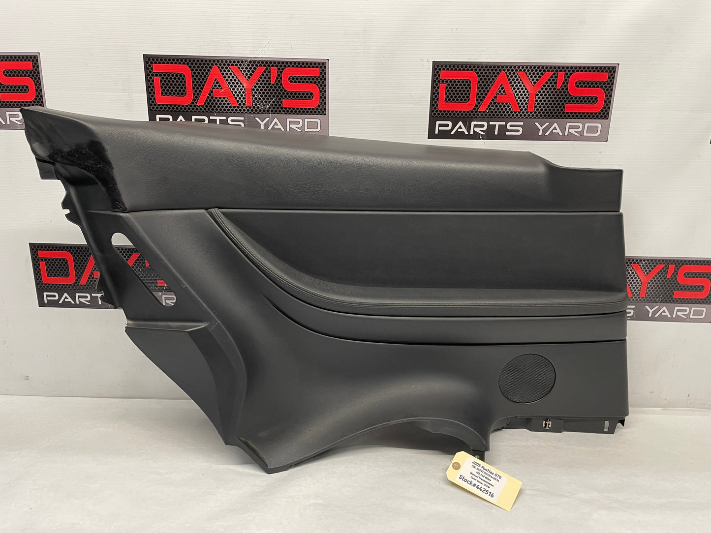 2005 Pontiac GTO LH Driver Rear Interior Quarter Door Panel Trim Black OEM - Day's Parts Yard
