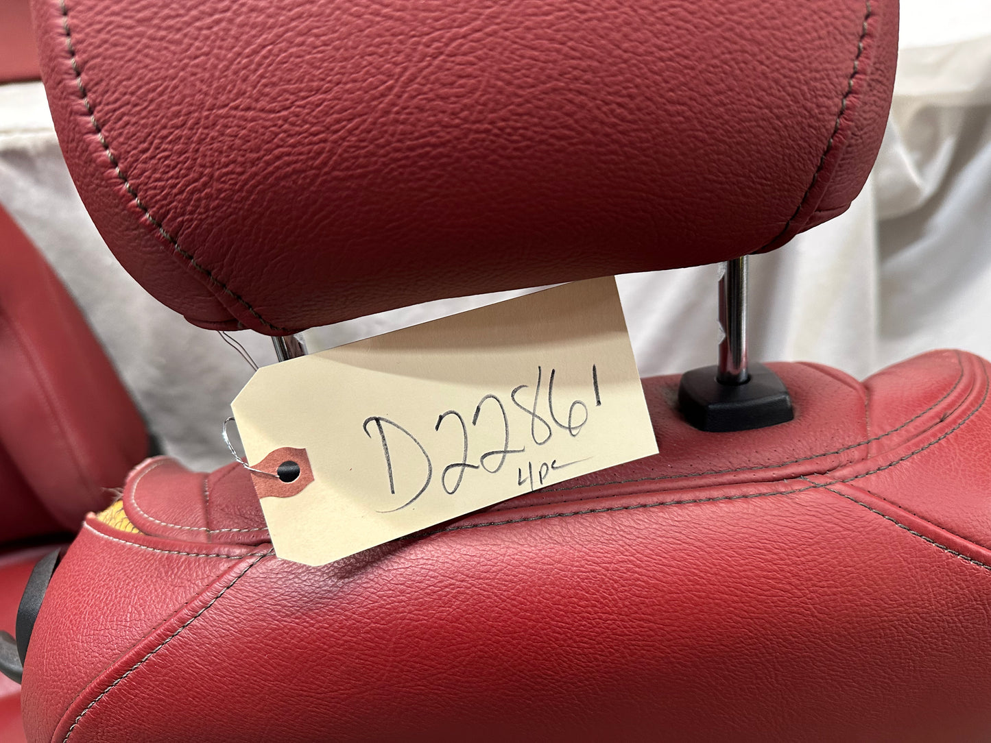 2006 Pontiac GTO Seats Fronts and Rears Red Leather OEM - Day's Parts Yard