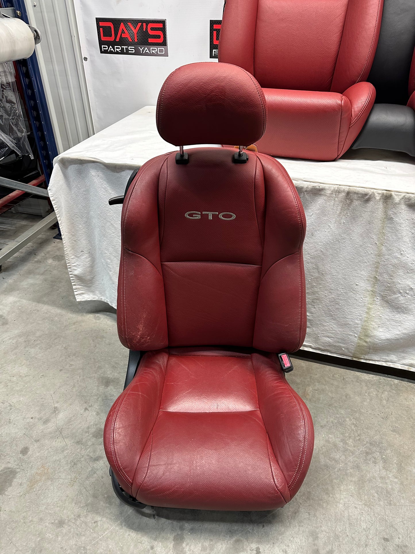 2006 Pontiac GTO Seats Fronts and Rears Red Leather OEM - Day's Parts Yard