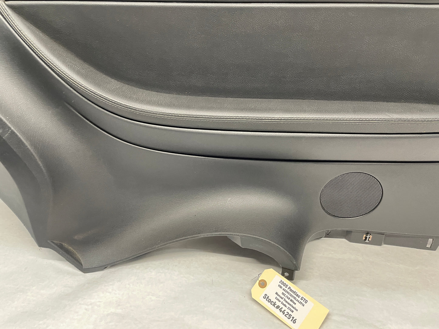 2005 Pontiac GTO LH Driver Rear Interior Quarter Door Panel Trim Black OEM - Day's Parts Yard