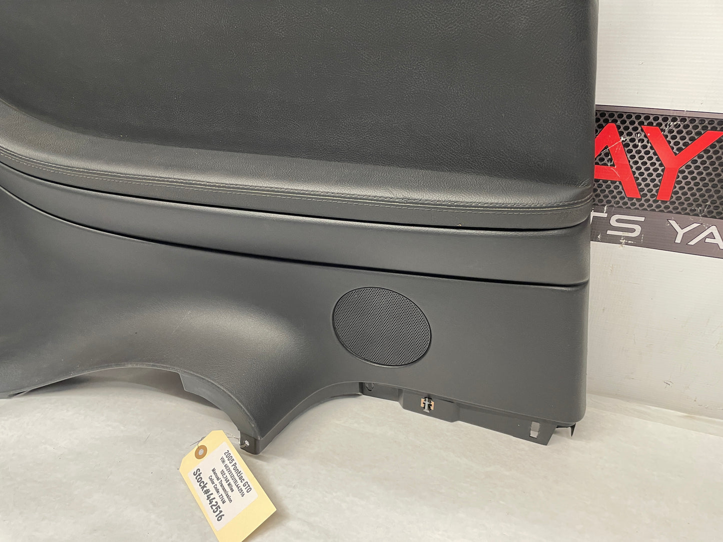 2005 Pontiac GTO LH Driver Rear Interior Quarter Door Panel Trim Black OEM - Day's Parts Yard