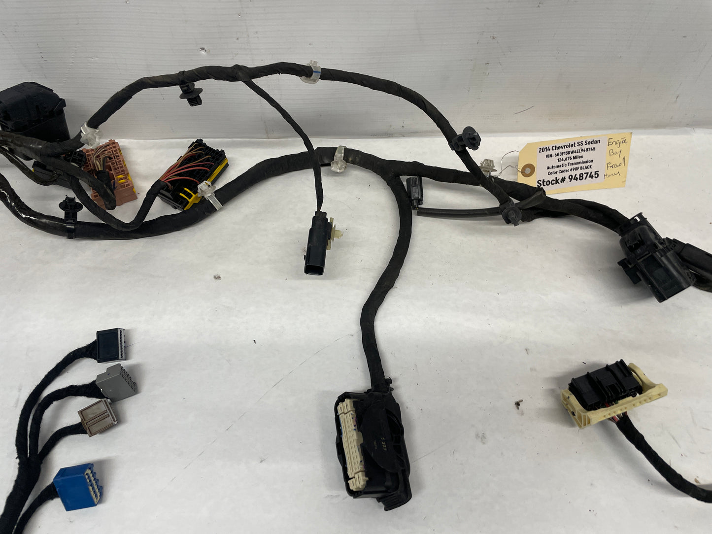 2014 Chevy SS Sedan Fire Wall Engine Bay Front Chassis Wire Wiring Harness OEM