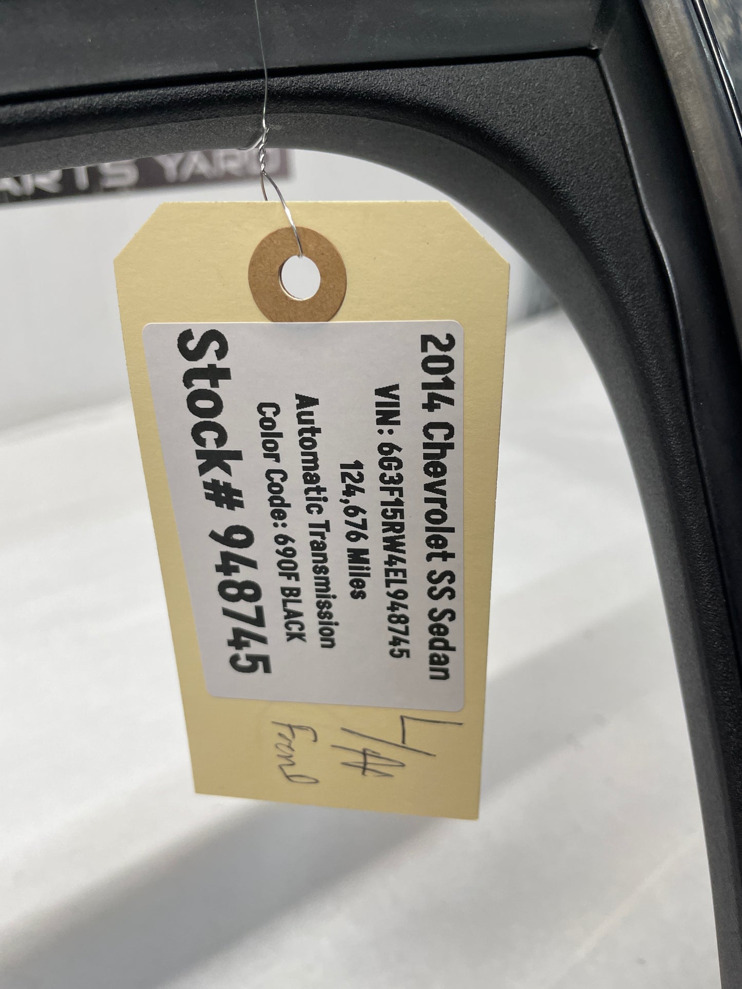 2014 Chevy SS Sedan LH Driver Front Exterior Door OEM