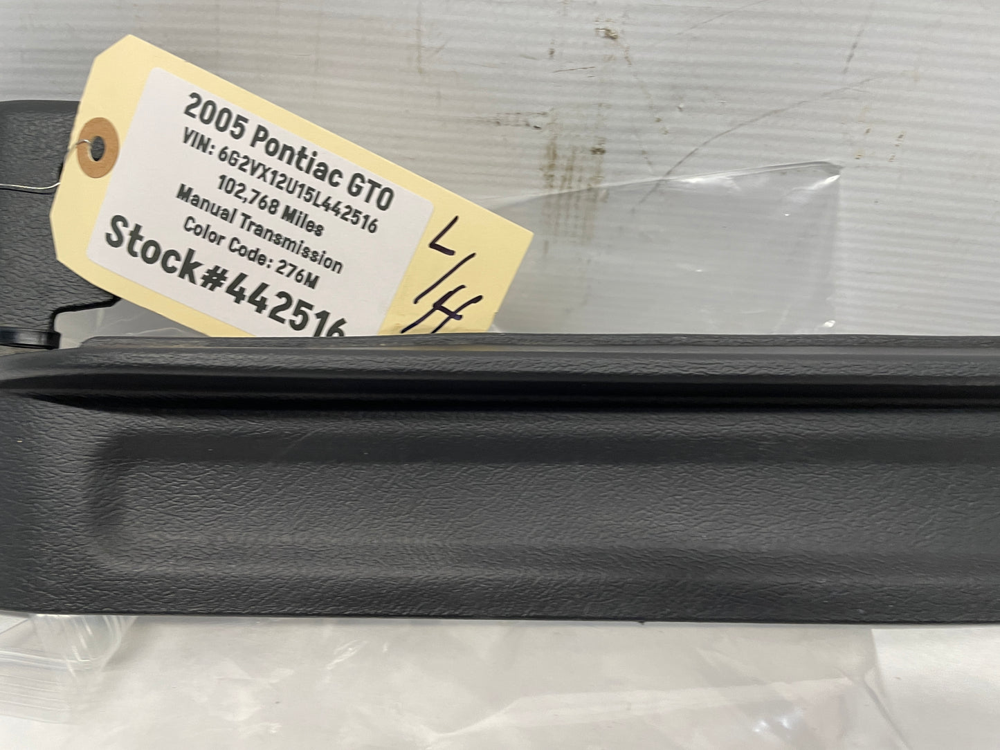2005 Pontiac GTO Complete LH Driver 4pc Front Seat Rail Frame Trim Set OEM - Day's Parts Yard