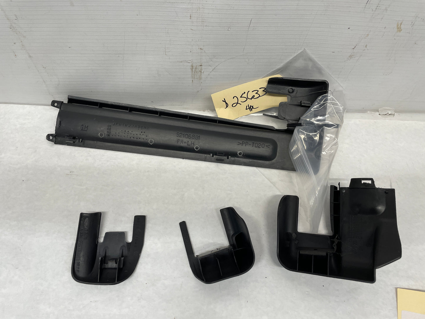 2005 Pontiac GTO Complete LH Driver 4pc Front Seat Rail Frame Trim Set OEM - Day's Parts Yard