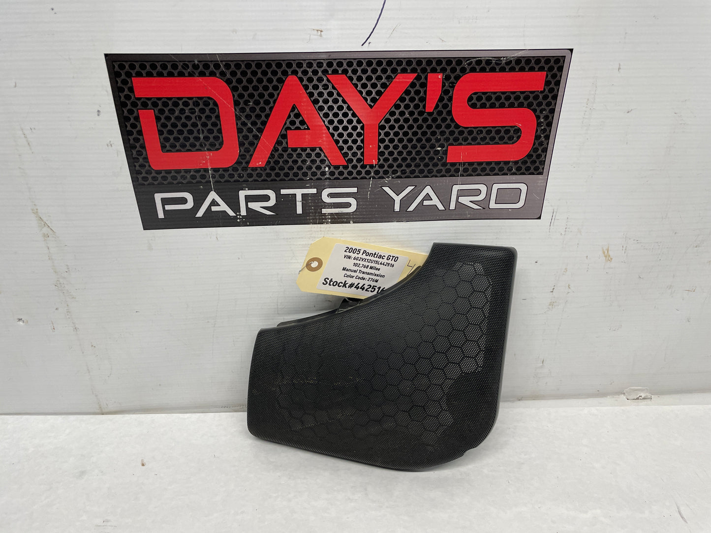 2005 Pontiac GTO LH Driver Interior Door Panel Speaker Grille Cover OEM - Day's Parts Yard