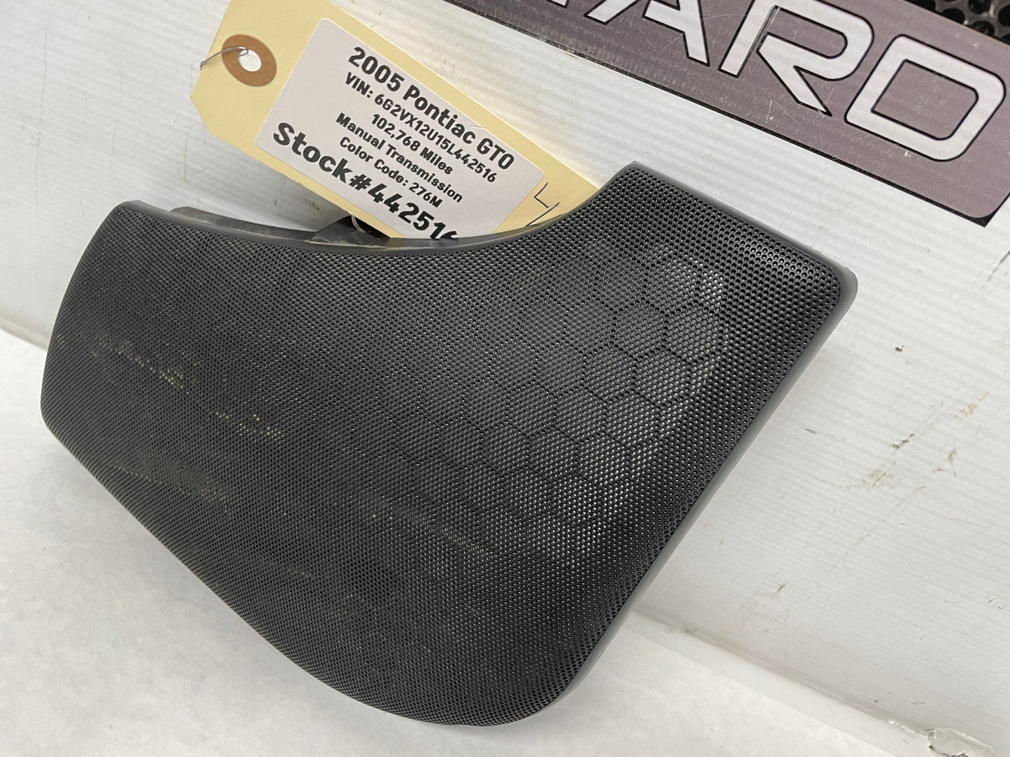 2005 Pontiac GTO LH Driver Interior Door Panel Speaker Grille Cover OEM - Day's Parts Yard