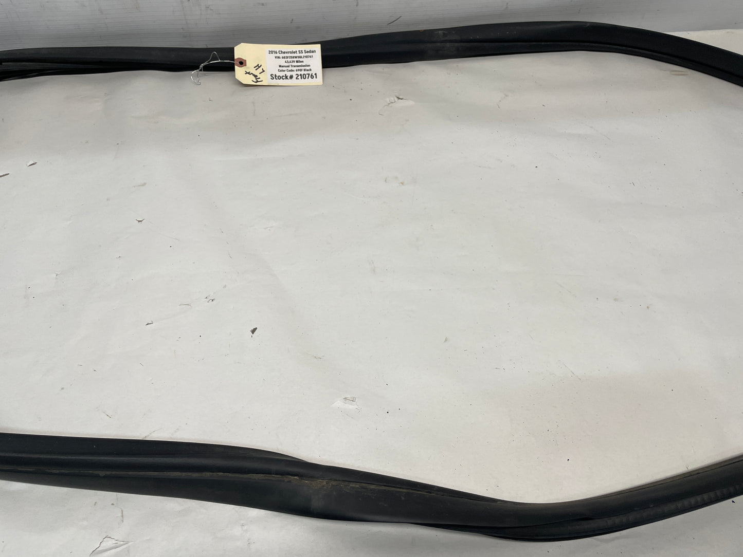 2016 Chevy SS Sedan RH Passenger Rear Door Rubber Weather Strip OEM - Day's Parts Yard