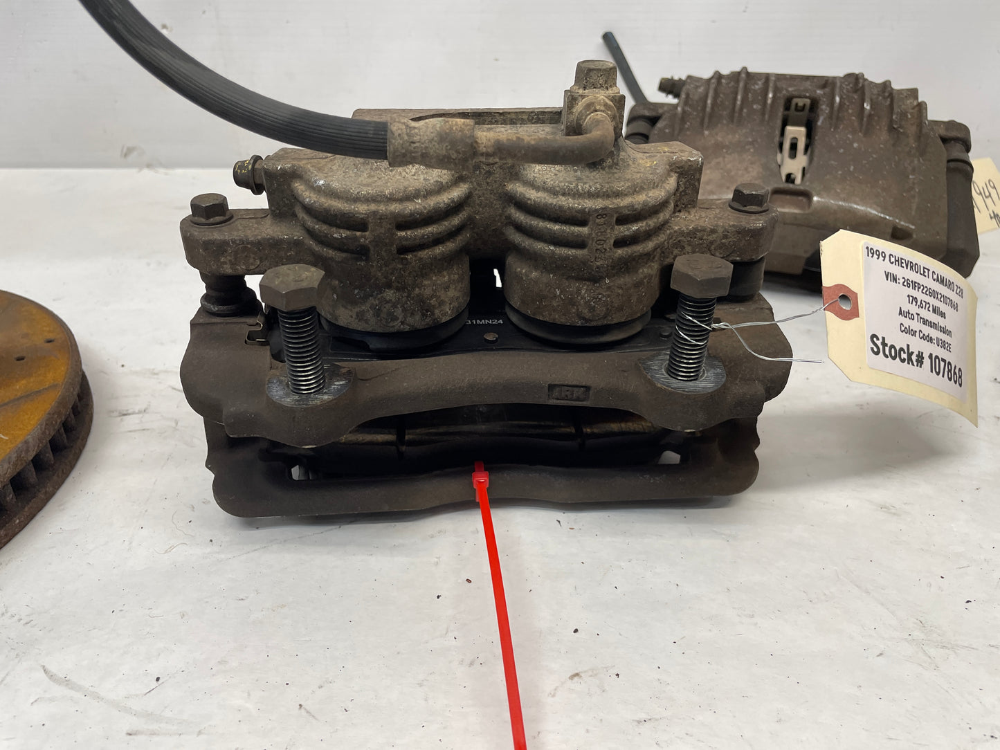 1999 Chevy Camaro Z28 RH & LH Front Brake Calipers & Rotors OEM - Day's Parts Yard