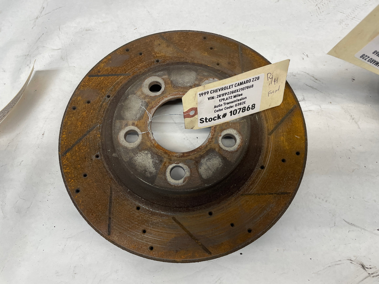 1999 Chevy Camaro Z28 RH & LH Front Brake Calipers & Rotors OEM - Day's Parts Yard