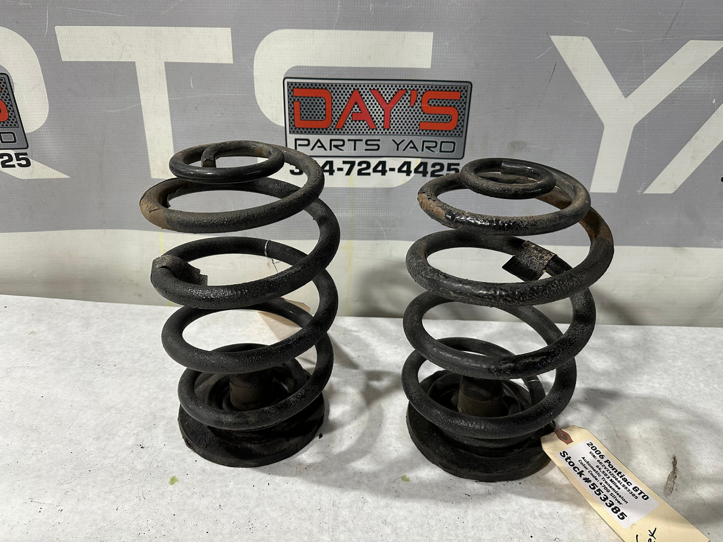 2006 Pontiac GTO Rear Coil Springs RH & LH OEM - Day's Parts Yard