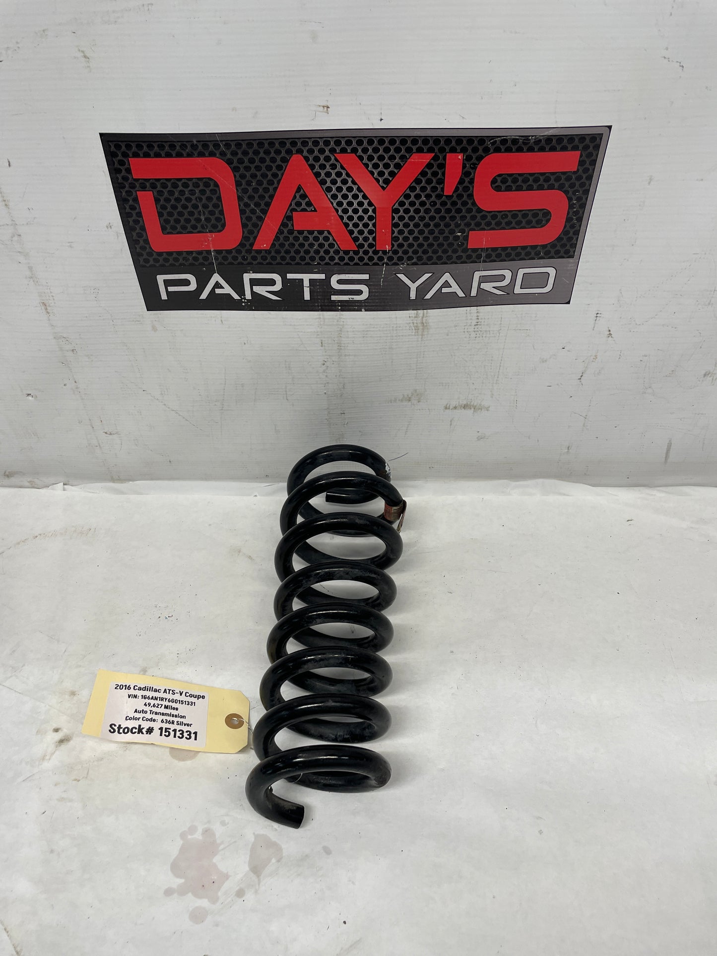 2016 Cadillac ATS-V Coupe LH Driver Rear Coil Spring OEM - Day's Parts Yard