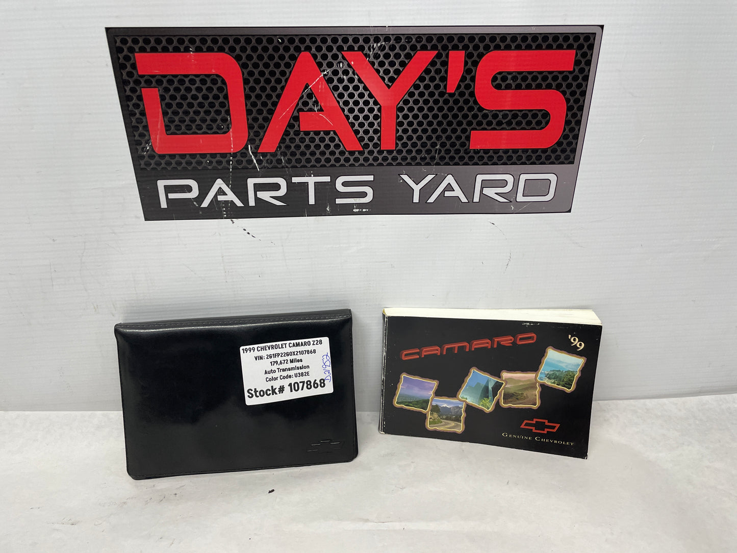 1999 Chevy Camaro Z28 Owners Manual Book Booklet OEM - Day's Parts Yard
