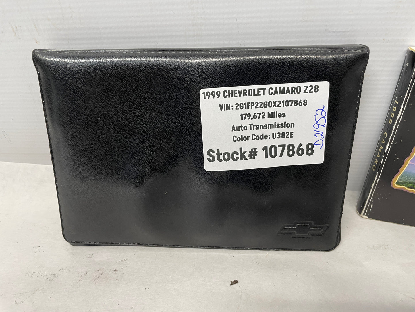 1999 Chevy Camaro Z28 Owners Manual Book Booklet OEM - Day's Parts Yard