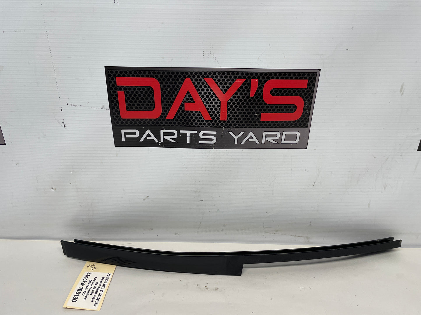2015 Chevy SS Sedan RH Passenger Rear Door Pillar Post Trim Black OEM - Day's Parts Yard