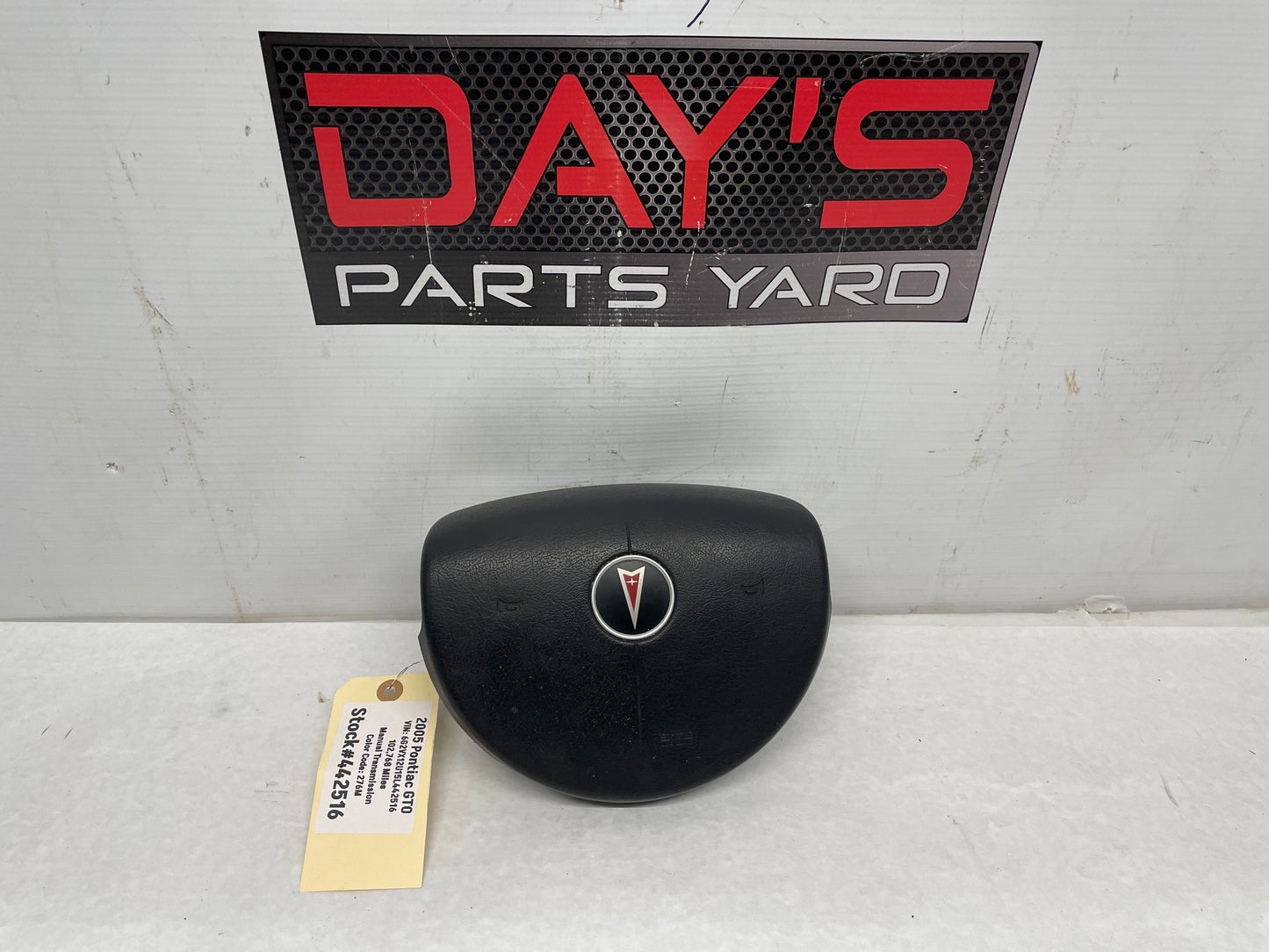 2005 Pontiac GTO Steering Wheel Airbag Air Bag OEM - Day's Parts Yard