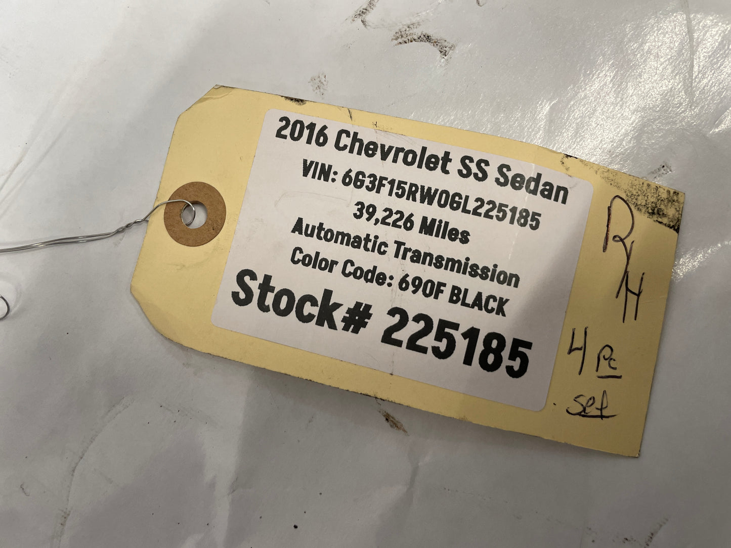 2016 Chevy SS Sedan RH Passenger Rear Suspension Control Trailing Arm Set OEM - Day's Parts Yard